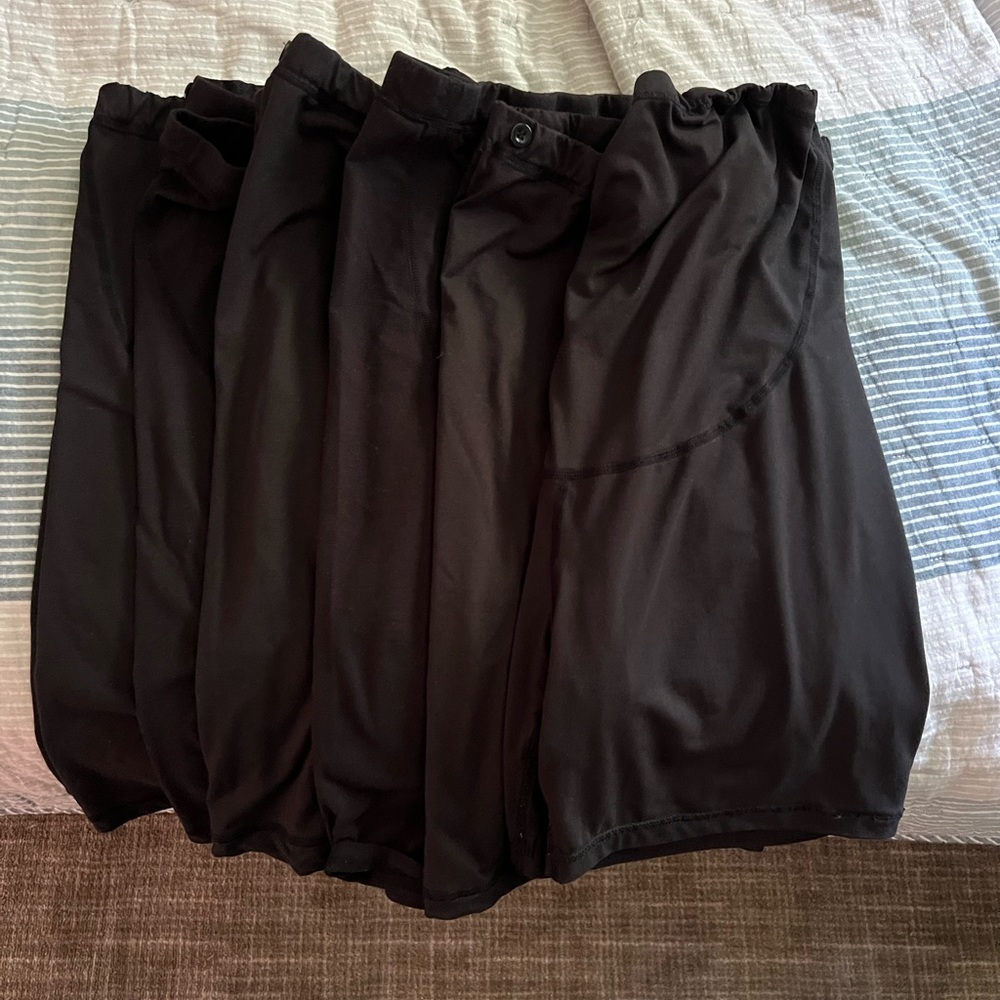 6 pairs of Buttery soft over the belly biker shorts